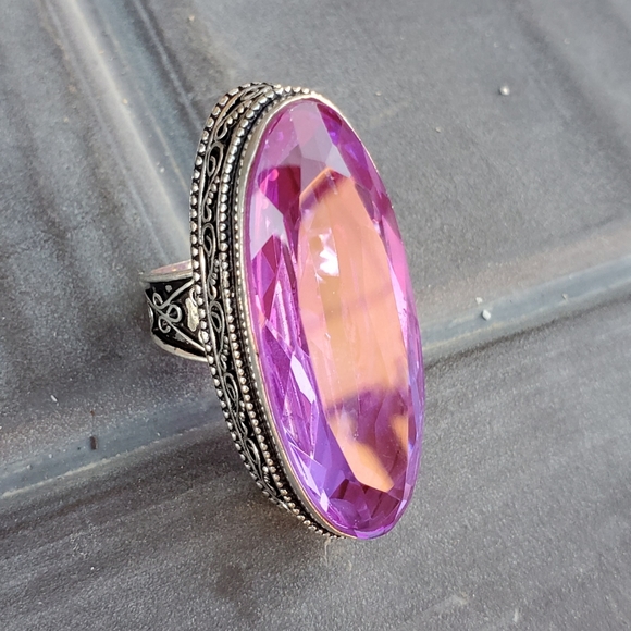 New Huge Iolite 925 Silver Statement Ring. - Picture 15 of 15